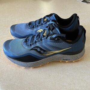 Saucony Blue and Yellow Sneakers